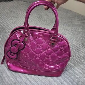 Loungefly Hello Kitty Pink Patent Dome Satchel Bag Retired 2012 Y2K